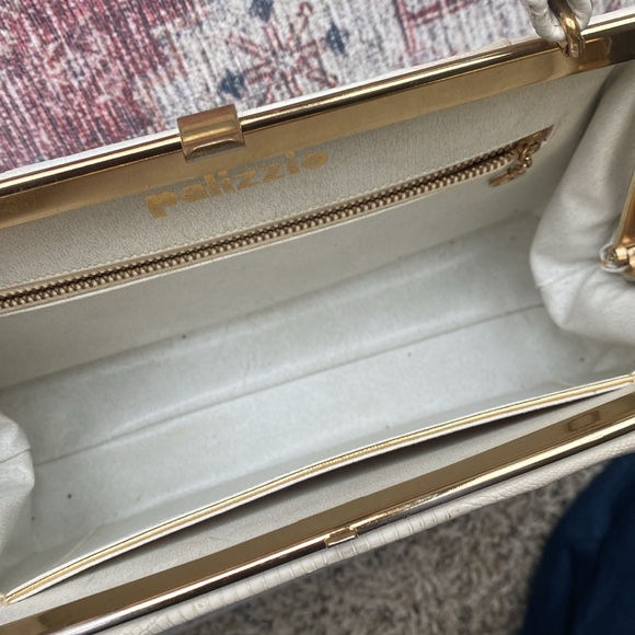 Vintage Palizzio Ivory Snake skin pattern Purse - Picture 6 of 9